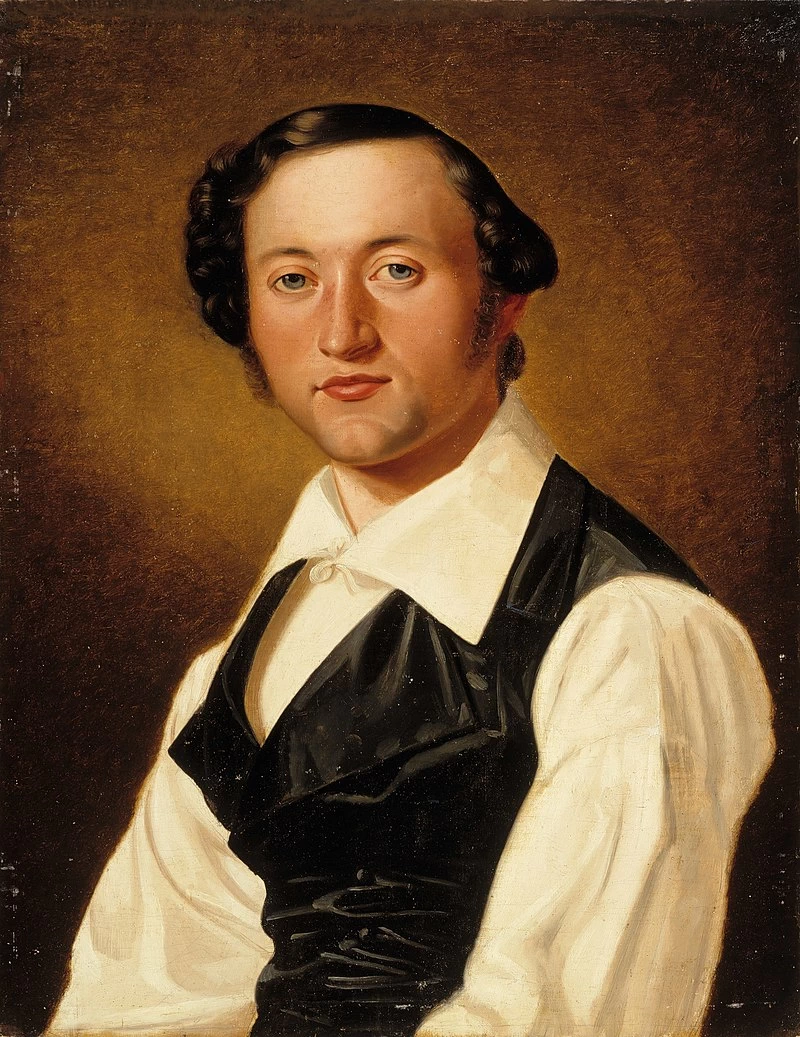 Ritratto del Pittore svedese - finlandese, Johan Knutson (1816, 1899)